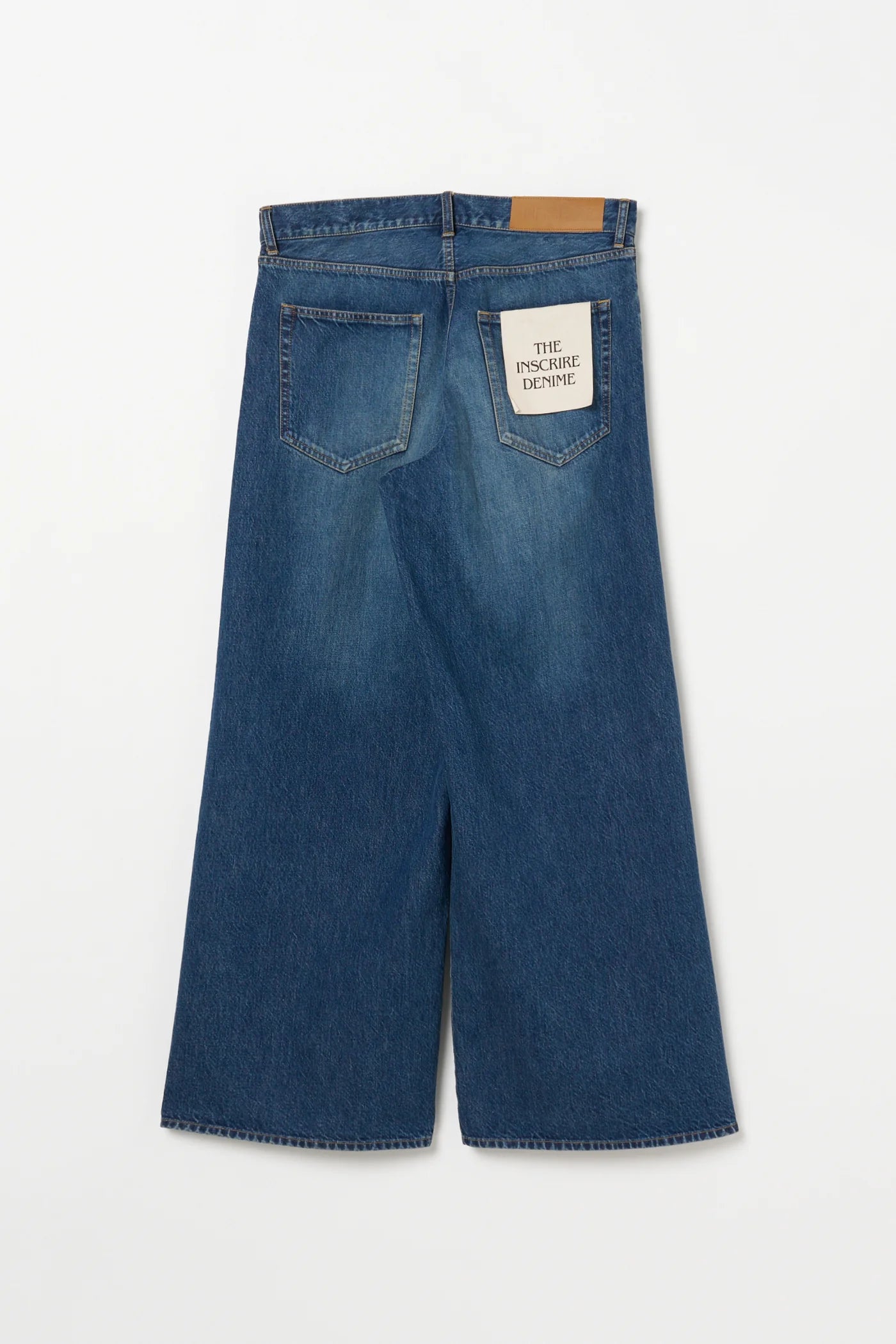 INSCRIRE - Used Denim Baggy Pants - DK.BLUE