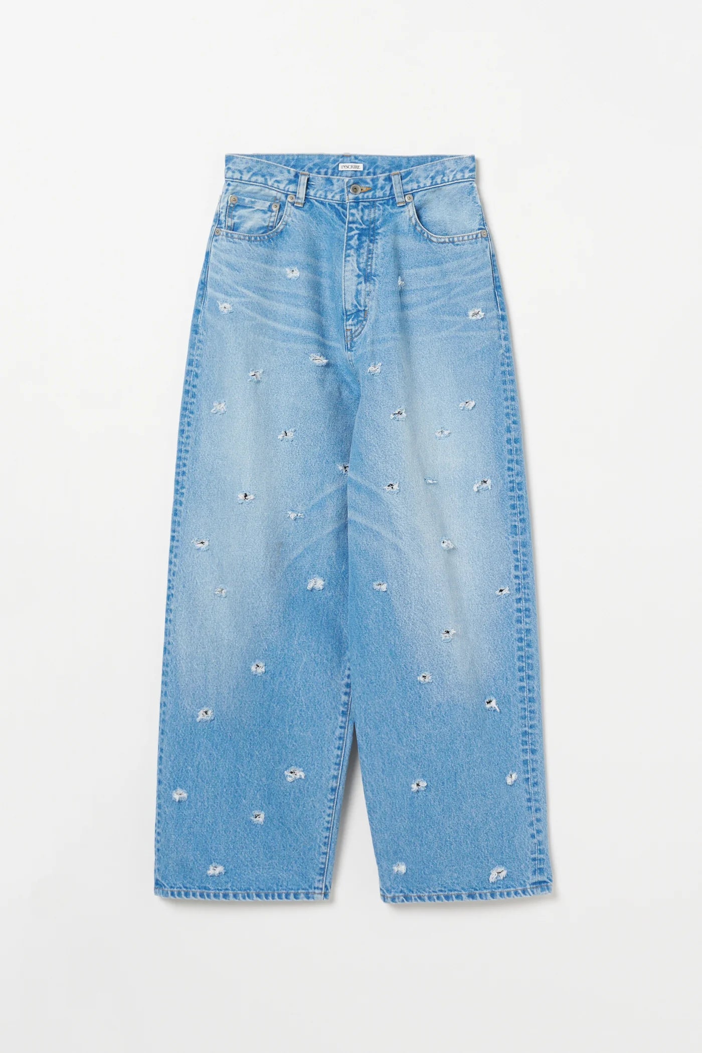 INSCRIRE - Dot Hole Denim Pants - BLUE USED