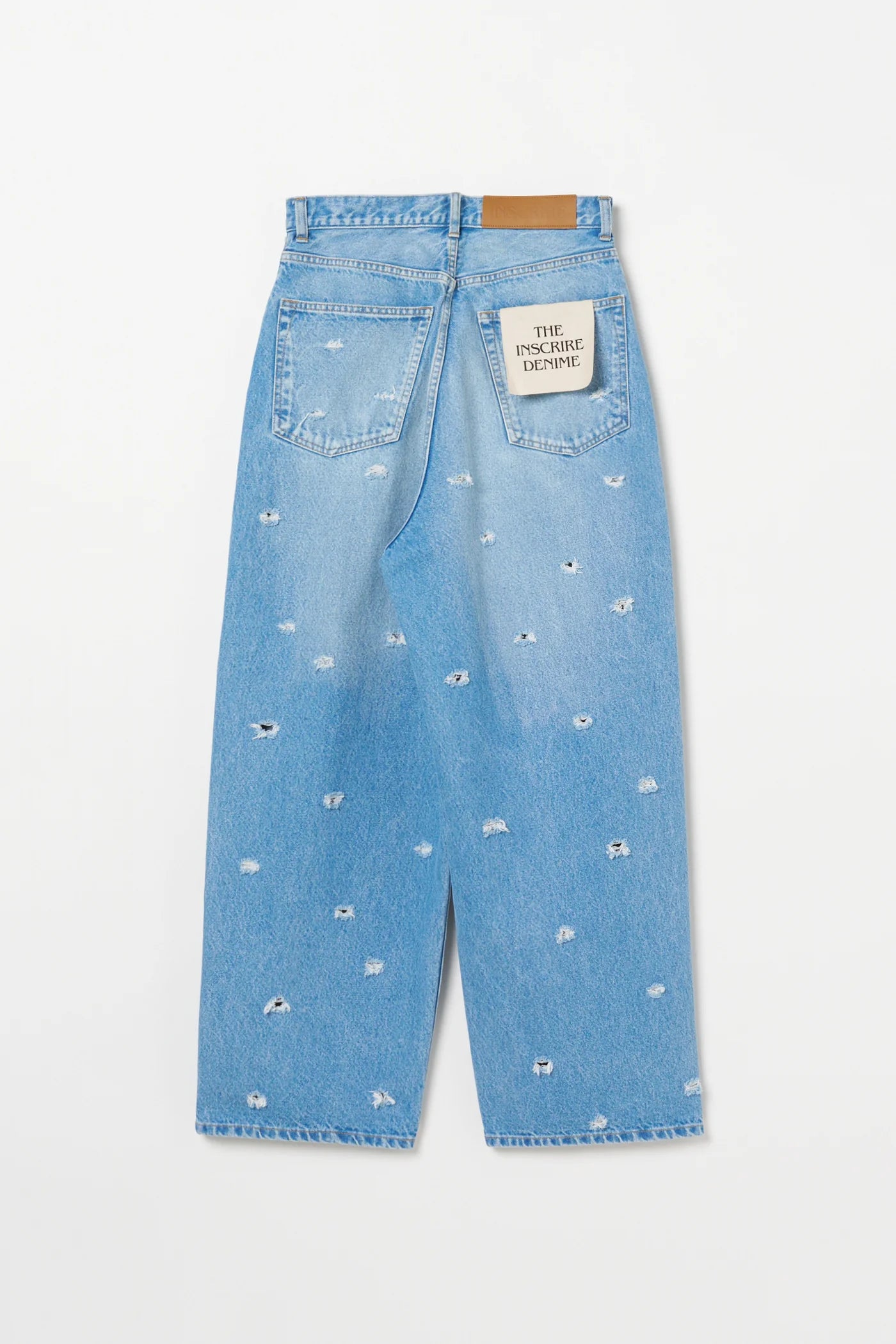 INSCRIRE - Dot Hole Denim Pants - BLUE USED