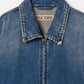 INSCRIRE - Used Denim Zip Up Blouson - DK.BLUE USED