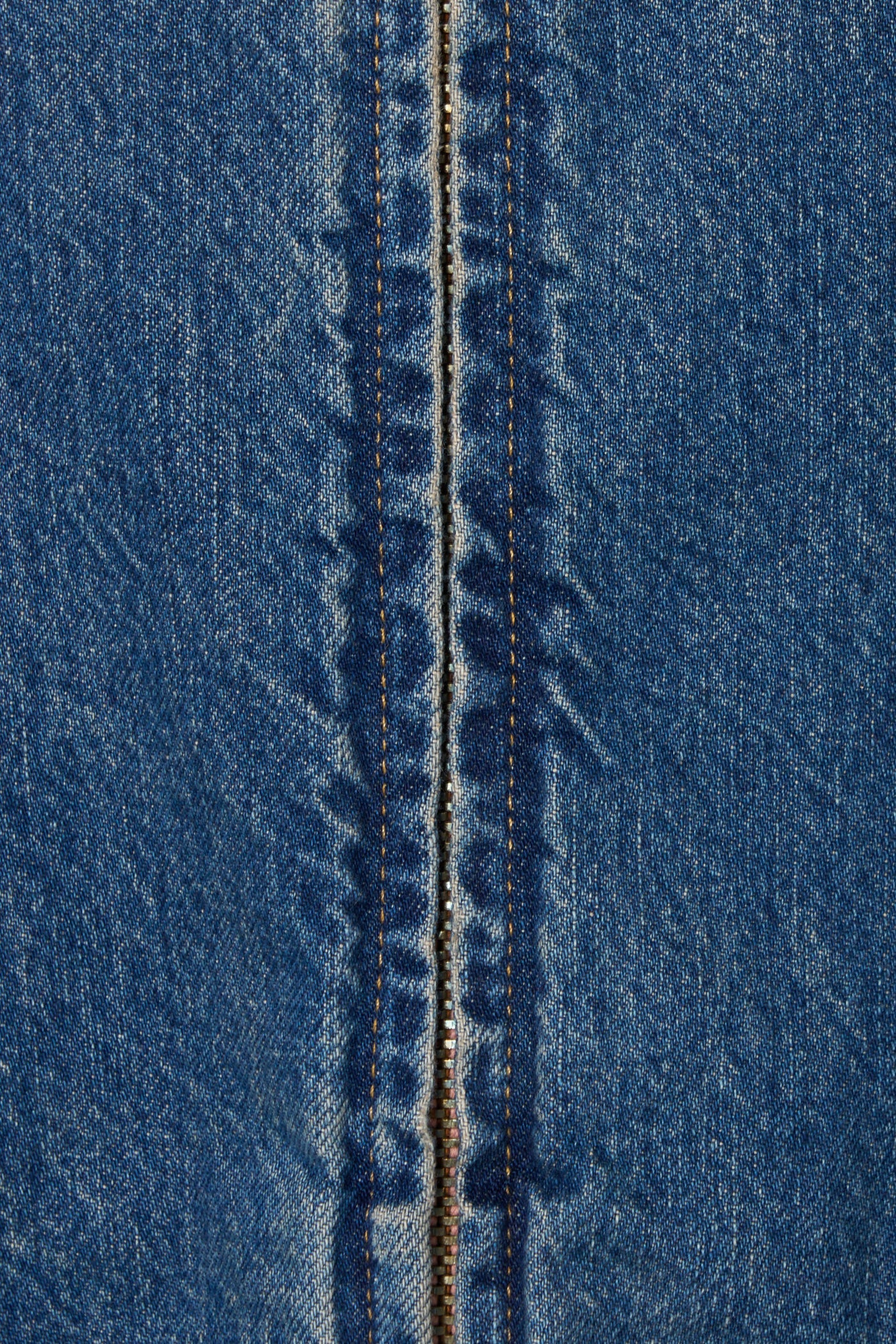 INSCRIRE - Used Denim Zip Up Blouson - DK.BLUE USED