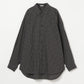INSCRIRE - Cotton Check Cape Shirt - BLACK
