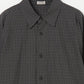 INSCRIRE - Cotton Check Cape Shirt - BLACK