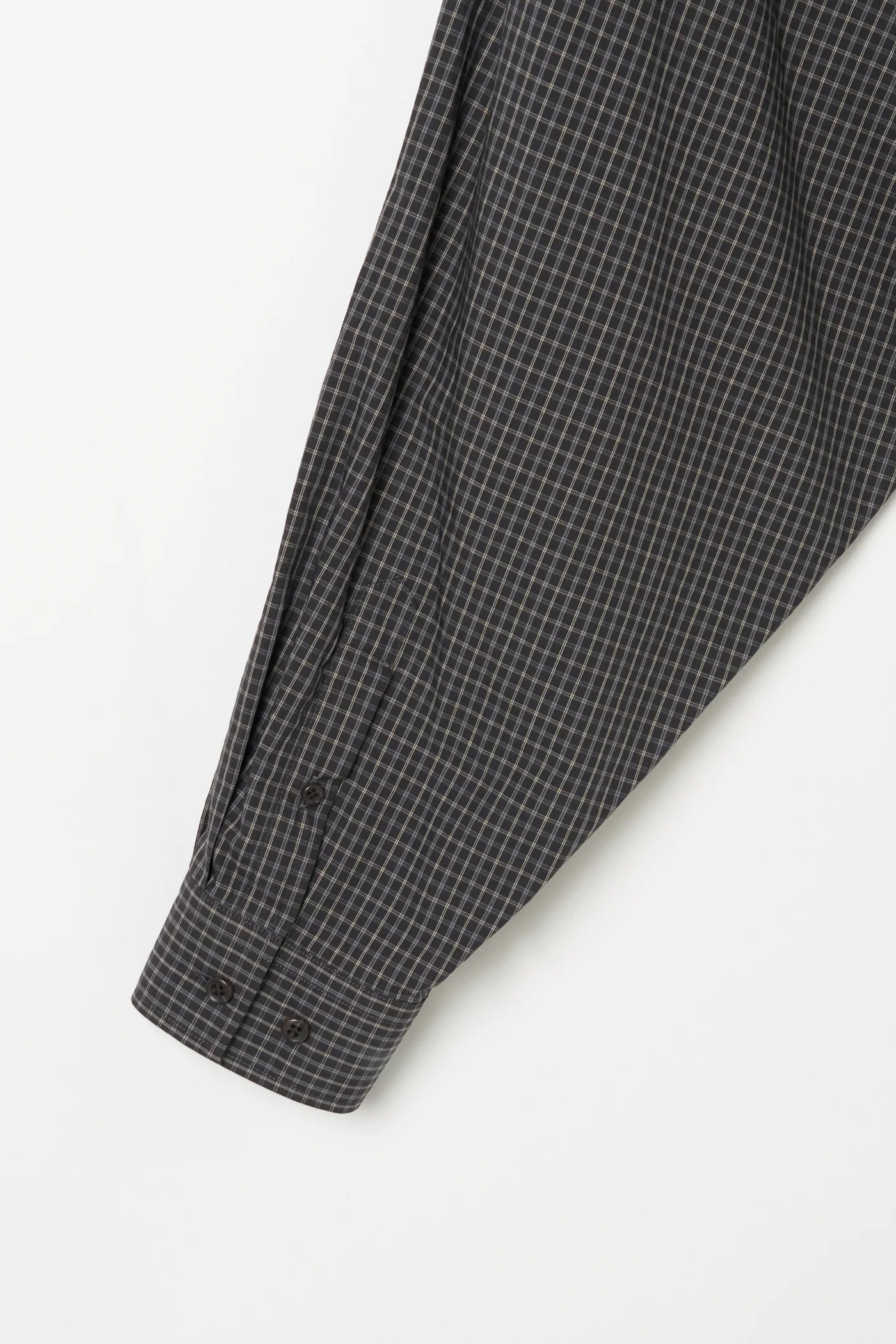 INSCRIRE - Cotton Check Cape Shirt - BLACK
