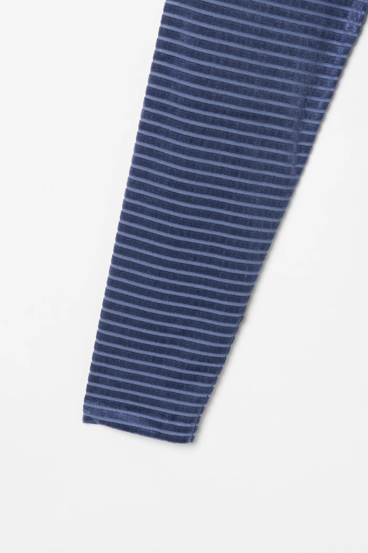 INSCRIRE - Velour Border Long Sleeve Tee - BLUE