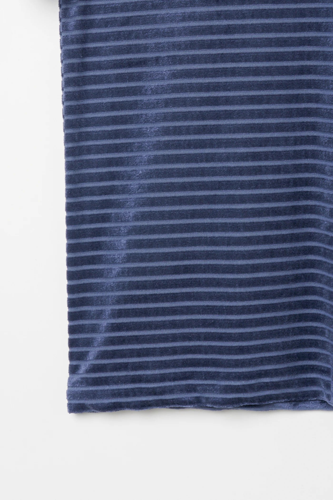 INSCRIRE - Velour Border Long Sleeve Tee - BLUE