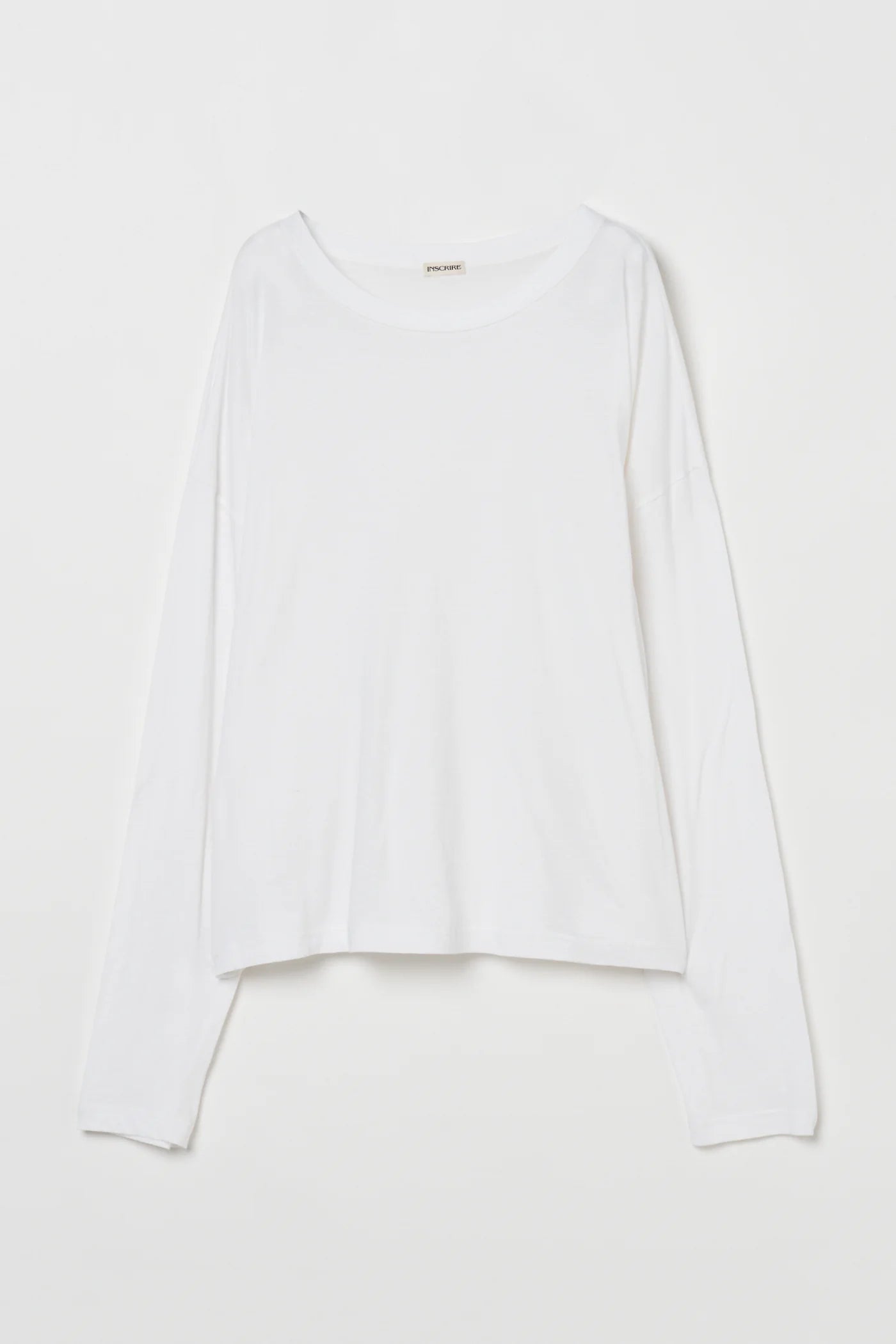 INSCRIRE - Cotton Silk Over Size Long T- Shirt - WHITE