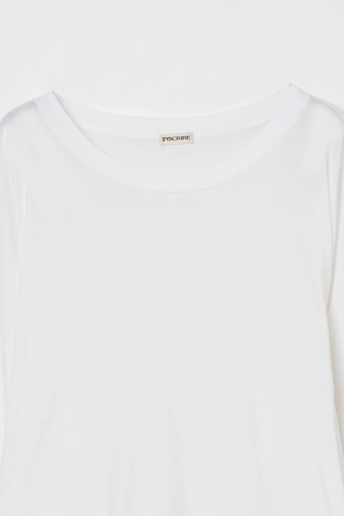 INSCRIRE - Cotton Silk Over Size T-Shirt - WHITE