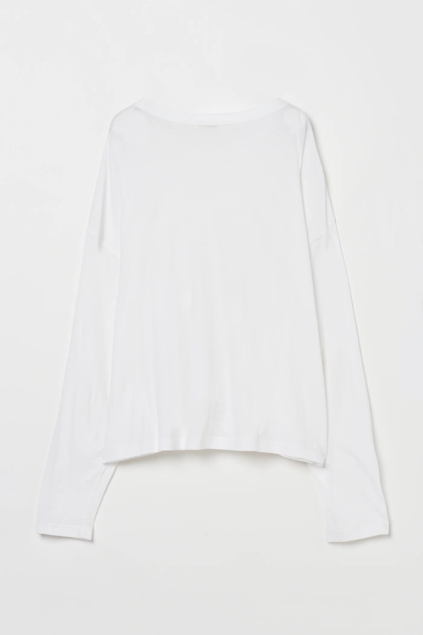 INSCRIRE - Cotton Silk Over Size Long T- Shirt - WHITE
