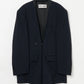 INSCRIRE - Wool 2-way Over Size Jacket - NAVY STRIPE