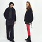 JOHN MASON SMITH / JANE SMITH - NYLON TASLAN REVERSIBLE SHELLED FLEECE JACKET - BLACK