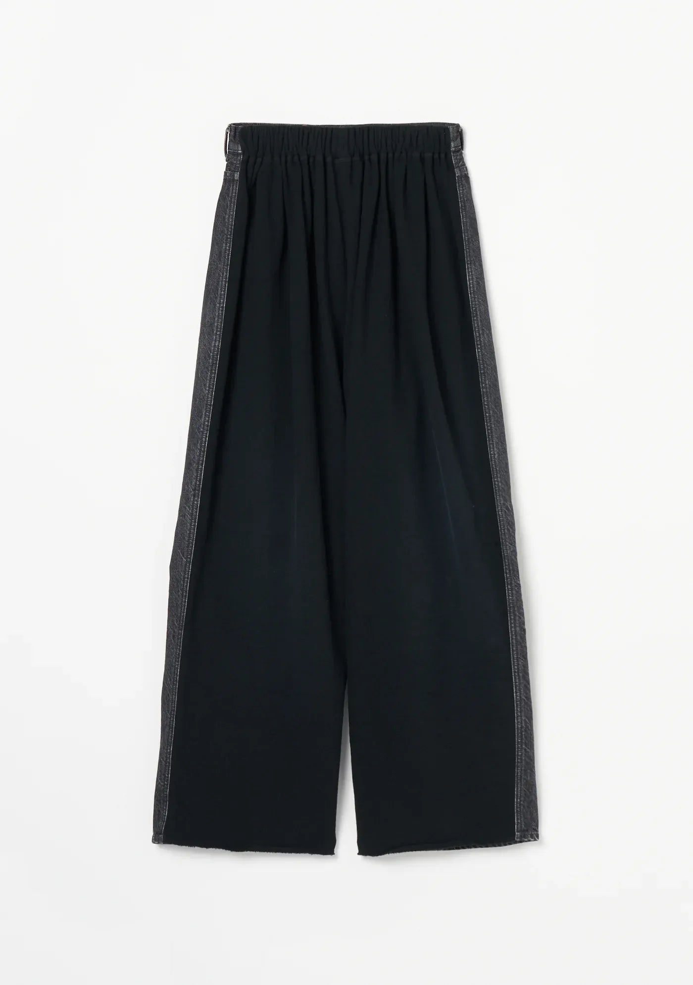 INSCRIRE - Hybrid Sweat Denim Pants - BLACK × BLACK