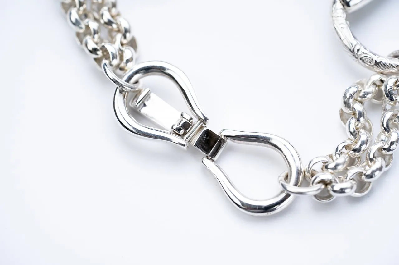 WAKAN SILVER SMITH - Horse bit bracelet L - SILVER