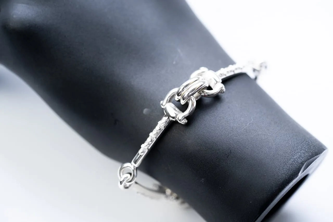 WAKAN SILVER SMITH - Horse bit bracelet (elongated) - SILVER