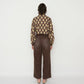 JOHN MASON SMITH / JANE SMITH - 8W COTTON CORDUROY TUCK 5 POCKET PANTS - BROWN