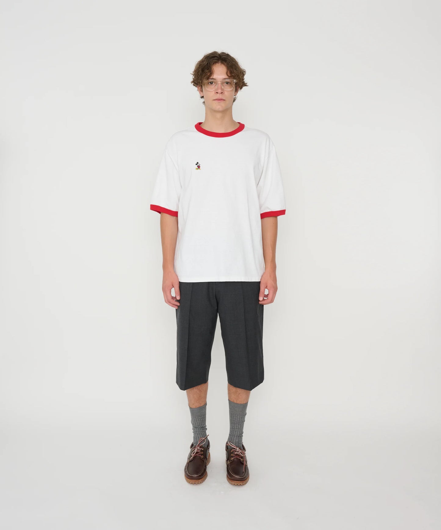 JOHN MASON SMITH / JANE SMITH - MICKEY RINGER T-SHIRT - WHITE RED RINGER