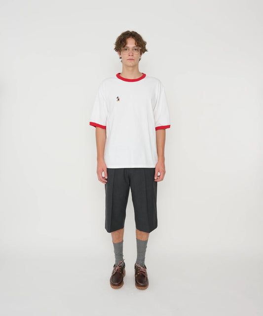 JOHN MASON SMITH / JANE SMITH - MICKEY RINGER T-SHIRT - WHITE RED RINGER