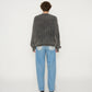 JOHN MASON SMITH / JANE SMITH - 5G COTTON TILDEN DAMAGE SWEATER - CHARCOAL