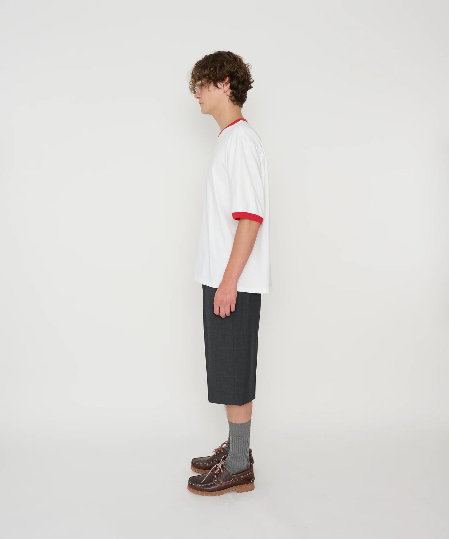 JOHN MASON SMITH / JANE SMITH - MICKEY RINGER T-SHIRT - WHITE RED RINGER