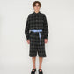 JOHN MASON SMITH / JANE SMITH - COTTON FLANNEL NEEDLE PUNCH OVERSIZED REGULAR COLLAR SHIRTS - GRAY