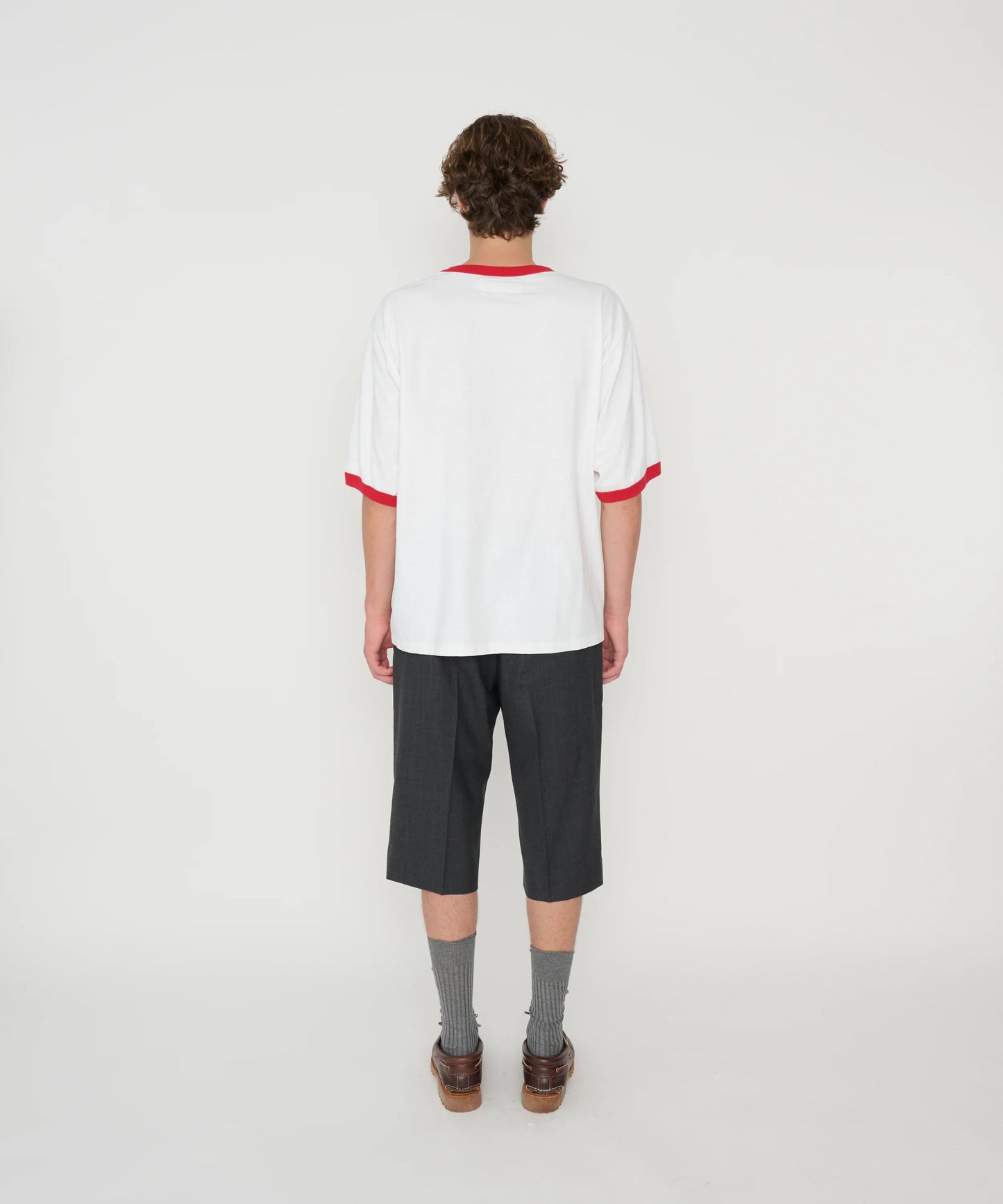 JOHN MASON SMITH / JANE SMITH - MICKEY RINGER T-SHIRT - WHITE RED RINGER