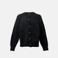 SimplyComplicated - DISTRESSED COTTON CARDIGAN - BLACK