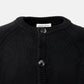 SimplyComplicated - DISTRESSED COTTON CARDIGAN - BLACK
