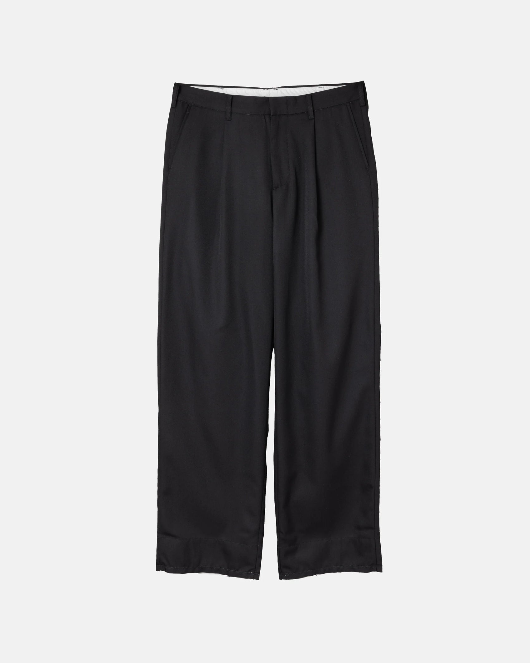 SimplyComplicated - MARBELT TROUSERS - BLACK