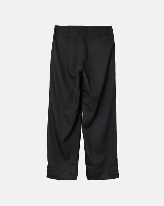 SimplyComplicated - MARBELT TROUSERS - BLACK