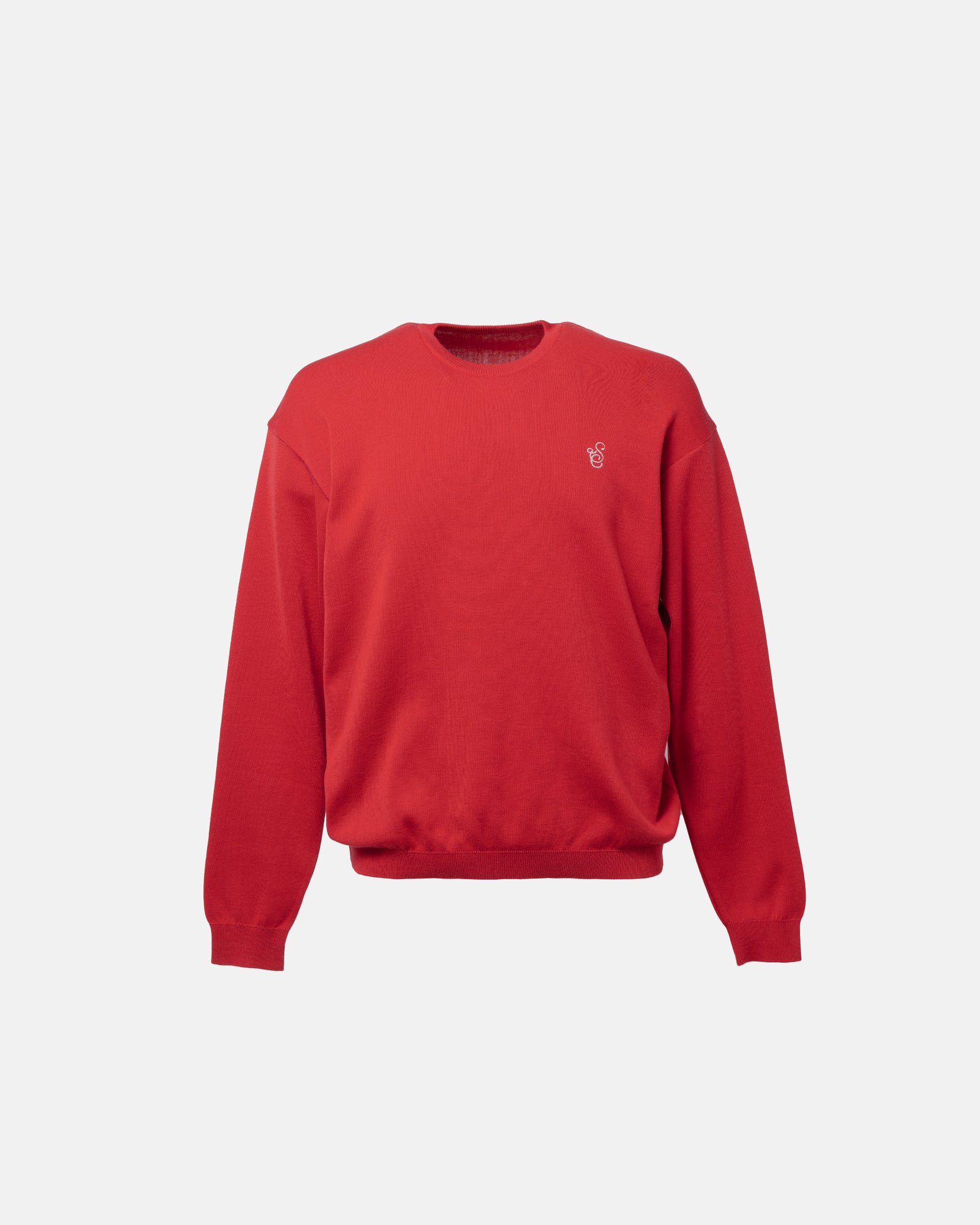 SimplyComplicated - SCRIPT KNIT L/S TEE - RED