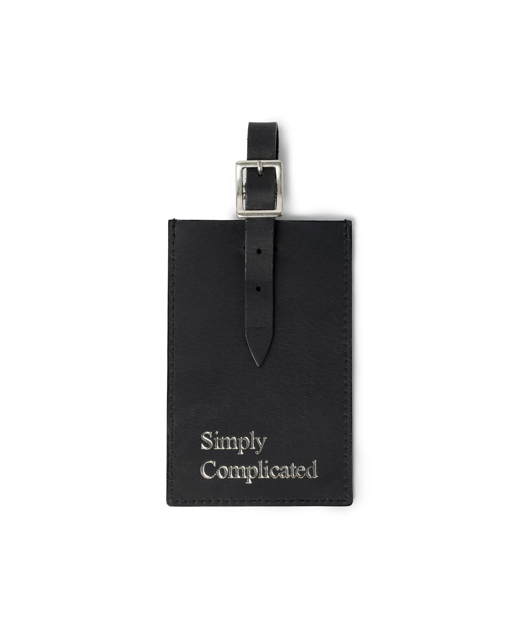 SimplyComplicated - TRAVELER LEATHER TAG - BLACK