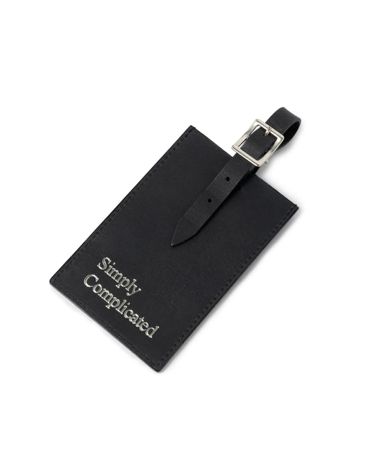 SimplyComplicated - TRAVELER LEATHER TAG - BLACK