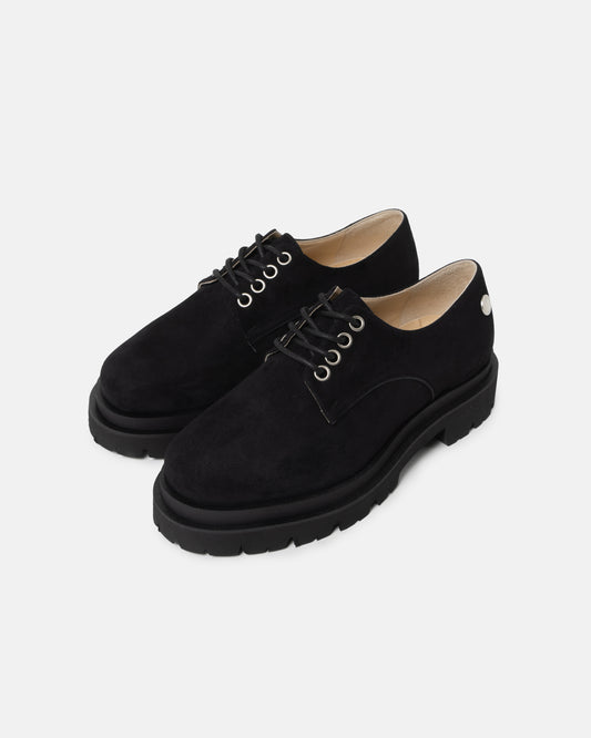 SimplyComplicated LUG DERBY SUEDE - BLACK