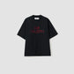 JOHN MASON SMITH / JANE SMITH - DEAR OLD FRIENDS FLOCKY S/S T-SHIRT - BLACK