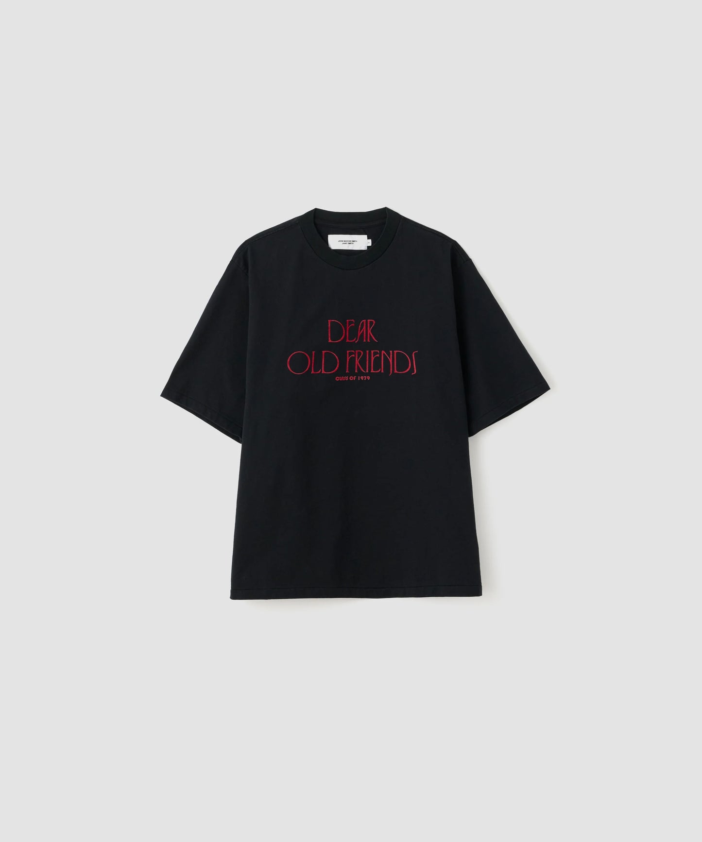 JOHN MASON SMITH / JANE SMITH - DEAR OLD FRIENDS FLOCKY S/S T-SHIRT - BLACK