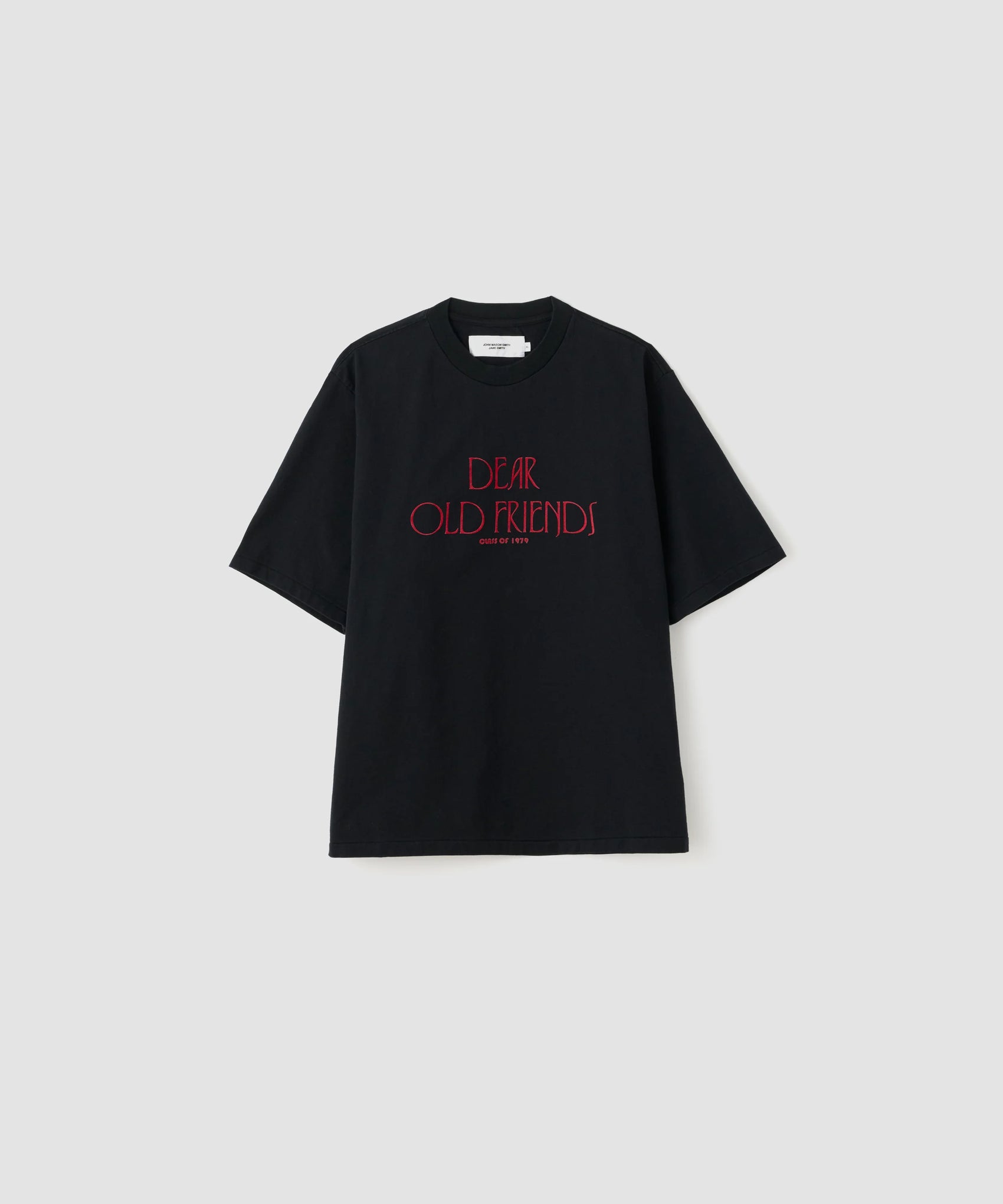 JOHN MASON SMITH / JANE SMITH - DEAR OLD FRIENDS FLOCKY S/S T-SHIRT - BLACK