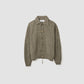 JOHN MASON SMITH / JANE SMITH - 5G REVERSE STICHES POLO COLLAR KNIT CARDIGAN - GRAY BEIGE