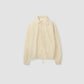 JOHN MASON SMITH / JANE SMITH - 5G REVERSE STICHES POLO COLLAR KNIT CARDIGAN - OFF WHITE