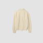 JOHN MASON SMITH / JANE SMITH - 5G REVERSE STICHES POLO COLLAR KNIT CARDIGAN - OFF WHITE