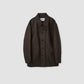 JOHN MASON SMITH / JANE SMITH - COW LEATHER CAR COAT - BROWN