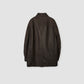 JOHN MASON SMITH / JANE SMITH - COW LEATHER CAR COAT - BROWN