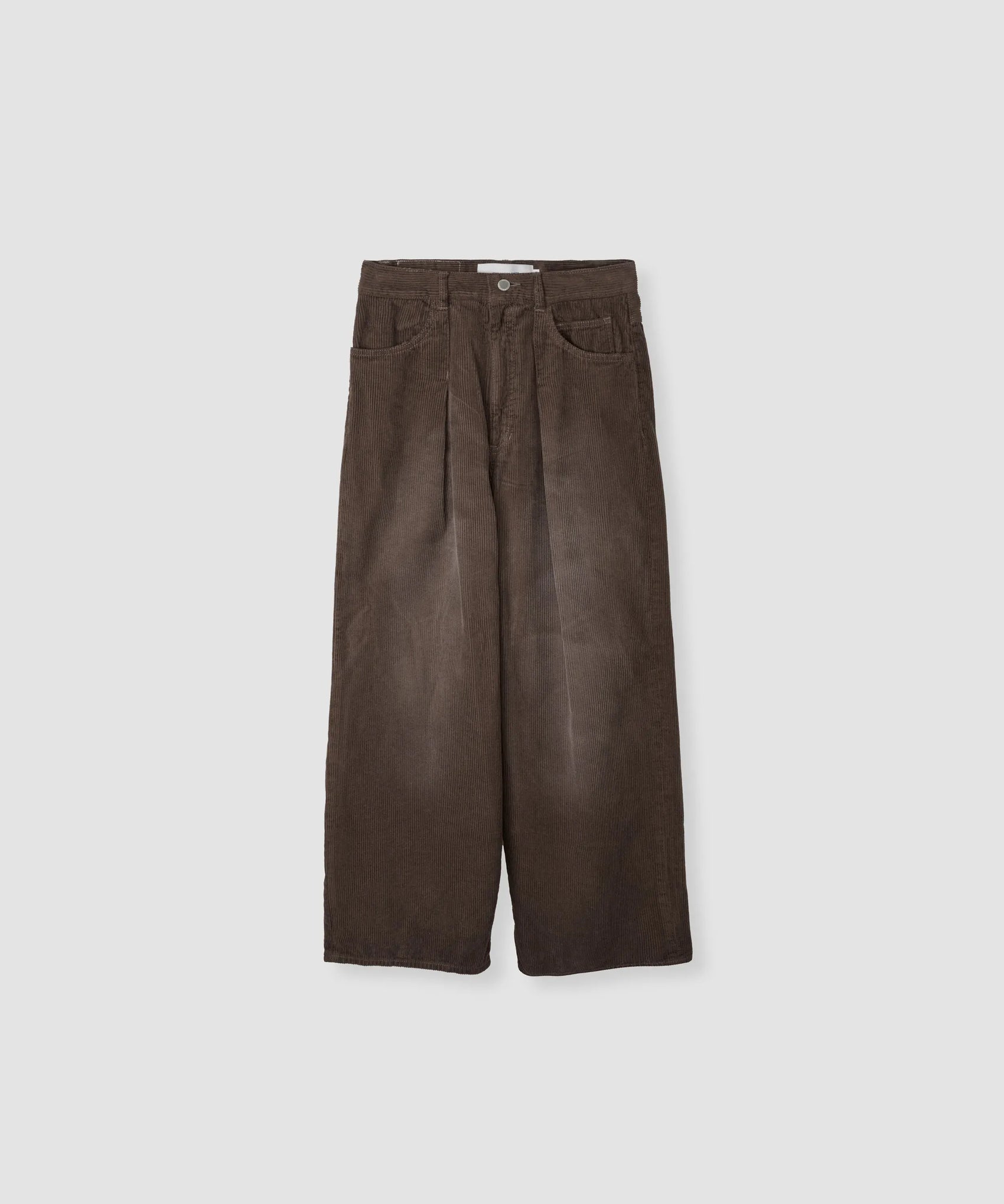 JOHN MASON SMITH / JANE SMITH - 8W COTTON CORDUROY TUCK 5 POCKET PANTS - BROWN