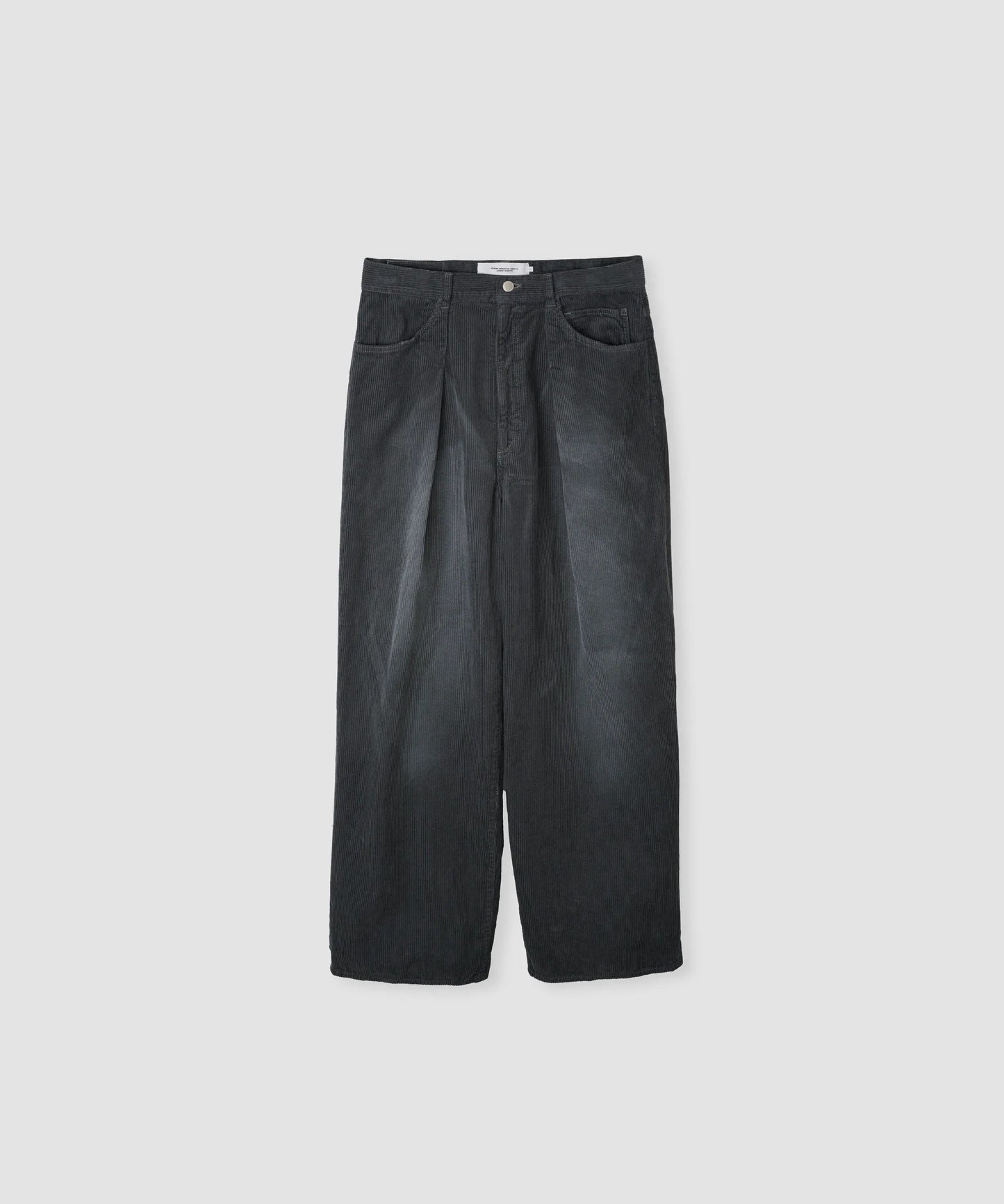 JOHN MASON SMITH / JANE SMITH - 8W COTTON CORDUROY TUCK 5 POCKET PANTS - GRAY