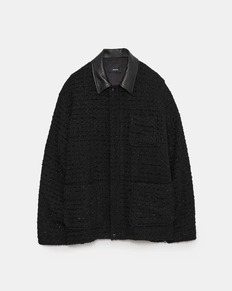 08sircus - Wool tweed coverall - BLACK