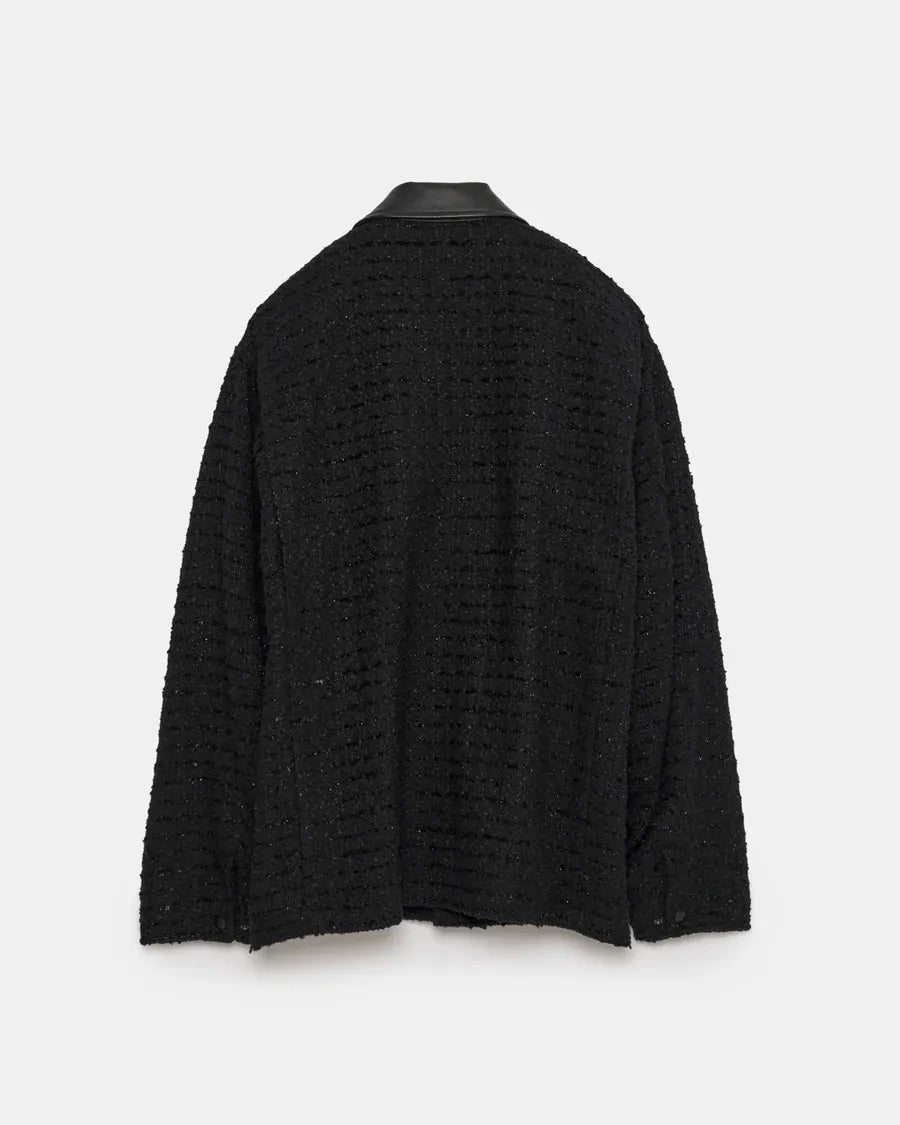 08sircus - Wool tweed coverall - BLACK