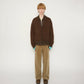 JOHN MASON SMITH / JANE SMITH - 5G BRUSHED JACQUARD CARDIGAN - BROWN MIX