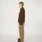 JOHN MASON SMITH / JANE SMITH - 5G BRUSHED JACQUARD CARDIGAN - BROWN MIX