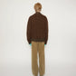 JOHN MASON SMITH / JANE SMITH - 5G BRUSHED JACQUARD CARDIGAN - BROWN MIX