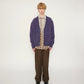 JOHN MASON SMITH / JANE SMITH - 5G BRUSHED JACQUARD CARDIGAN - PURPLE MIX