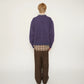JOHN MASON SMITH / JANE SMITH - 5G BRUSHED JACQUARD CARDIGAN - PURPLE MIX